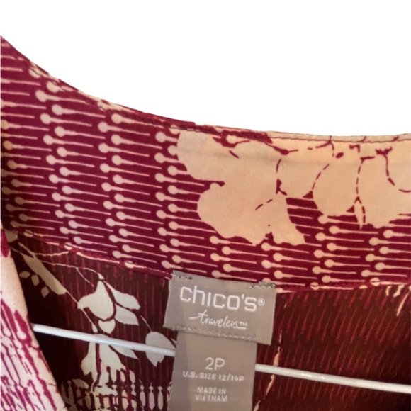 Burgundy silky Asian kimono jacket - Picture 5 of 5